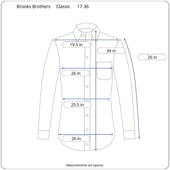 Brooks Brothers Classic Blue Gingham Button-Down Shirt – 17 / 36 (Approx XL) - Picture 3 of 13